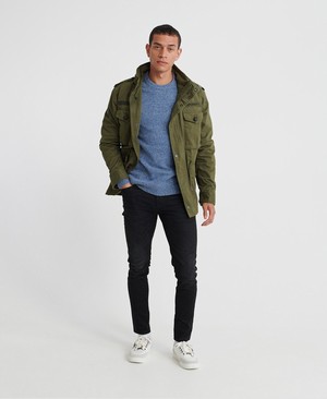 Superdry Harlow Crew Neck Férfi Ugró Kék | BZDOJ0217